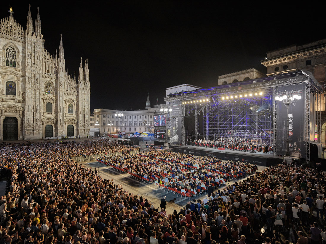 L'evento in Piazza Duomo fotografato nel 2019
